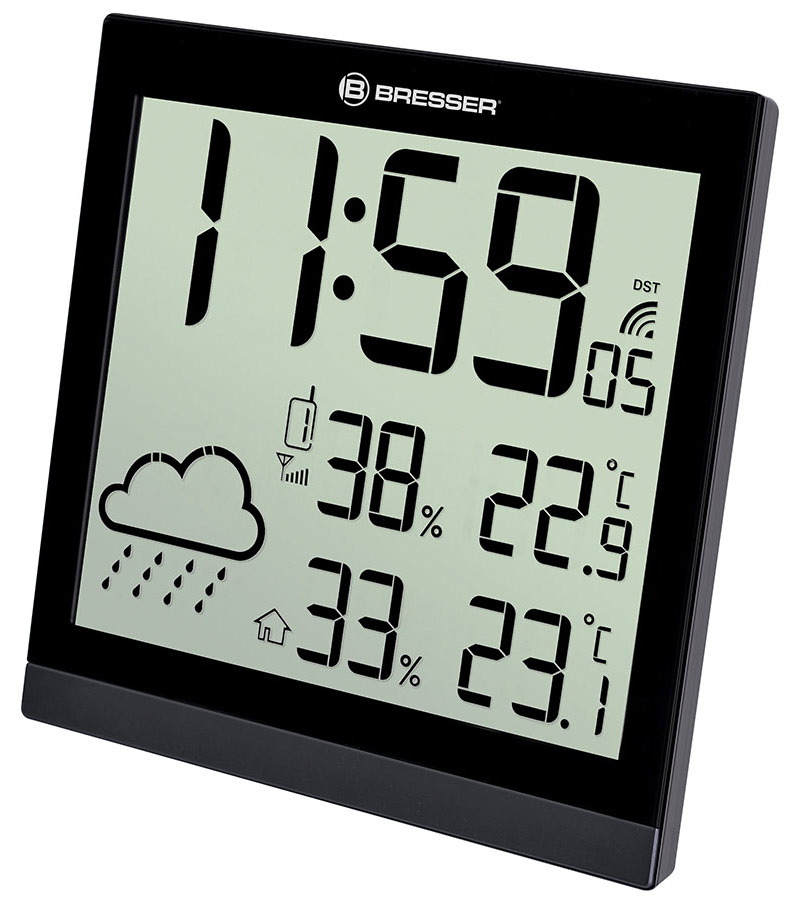Mетеорологична станция Bresser TemeoTrend JC LCD RC, черна