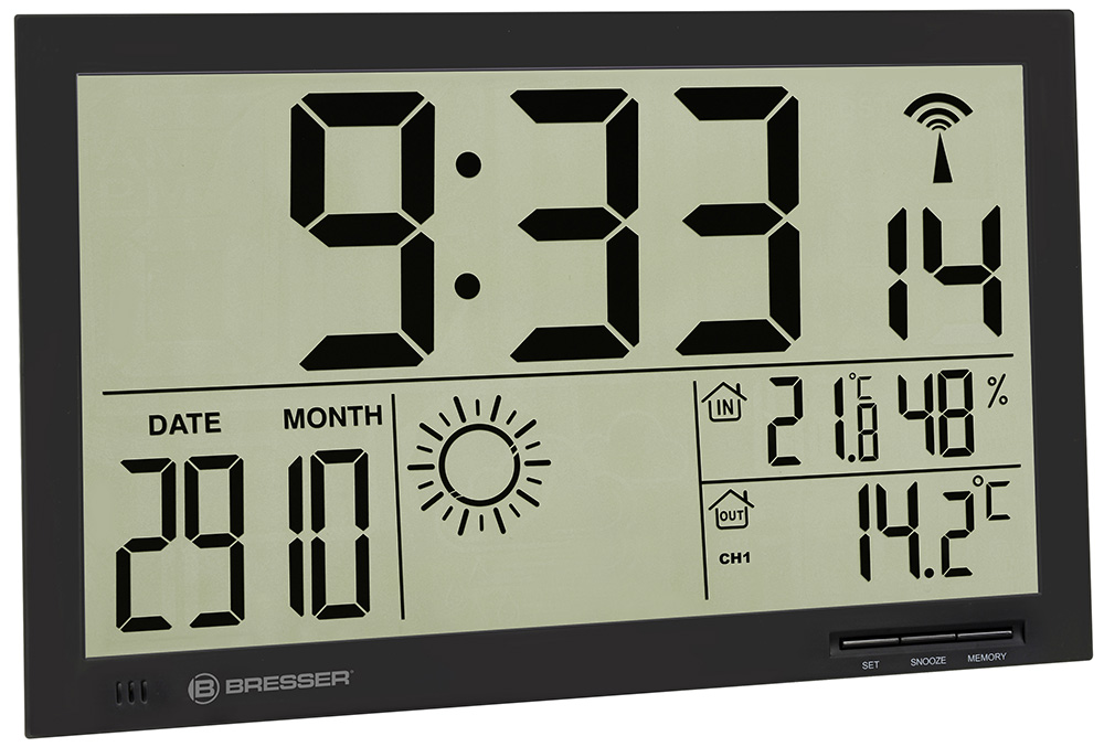 Стенен часовник Bresser MyTime Jumbo LCD