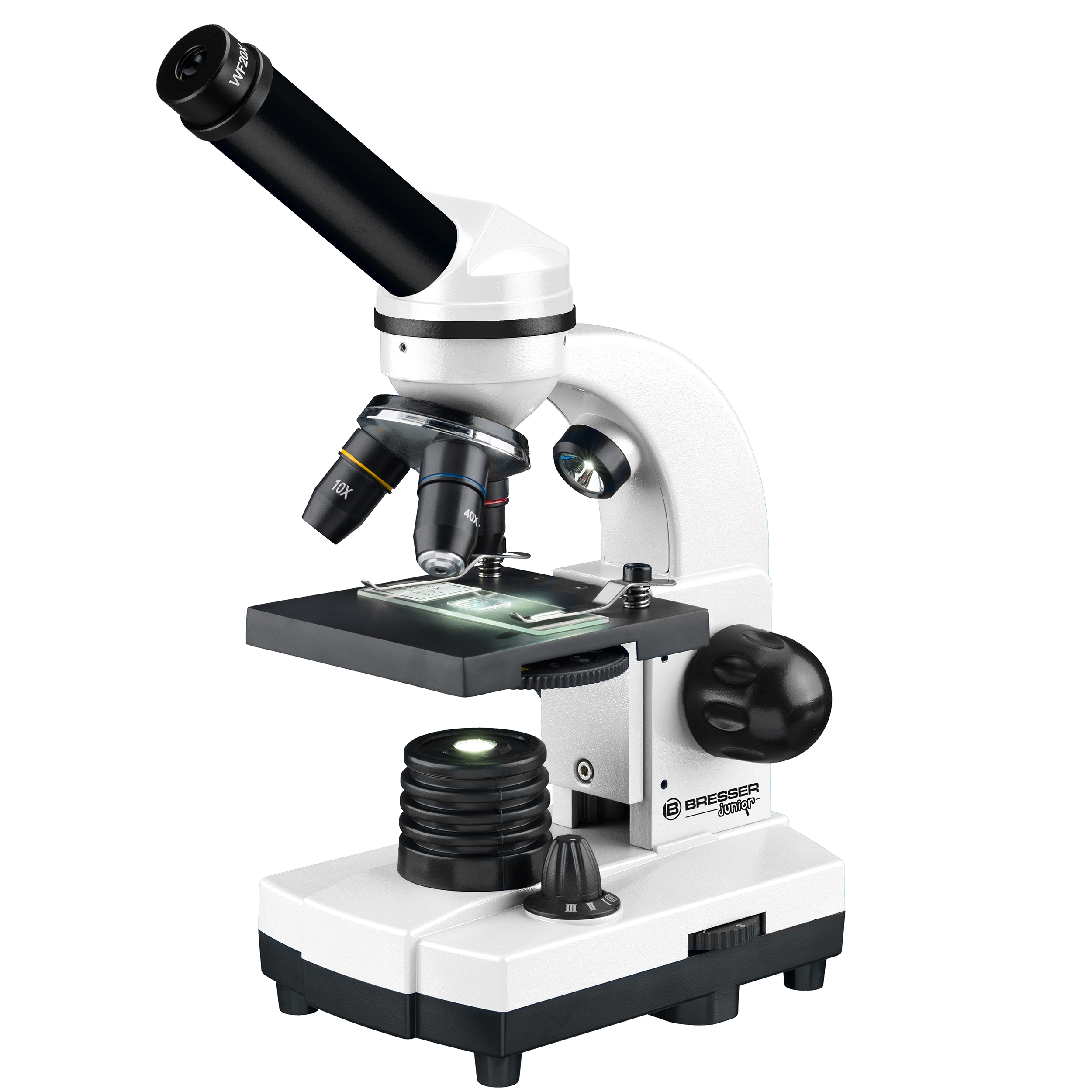 Микроскоп Bresser Junior Biolux SEL 40–1600x с кутия, бяла
