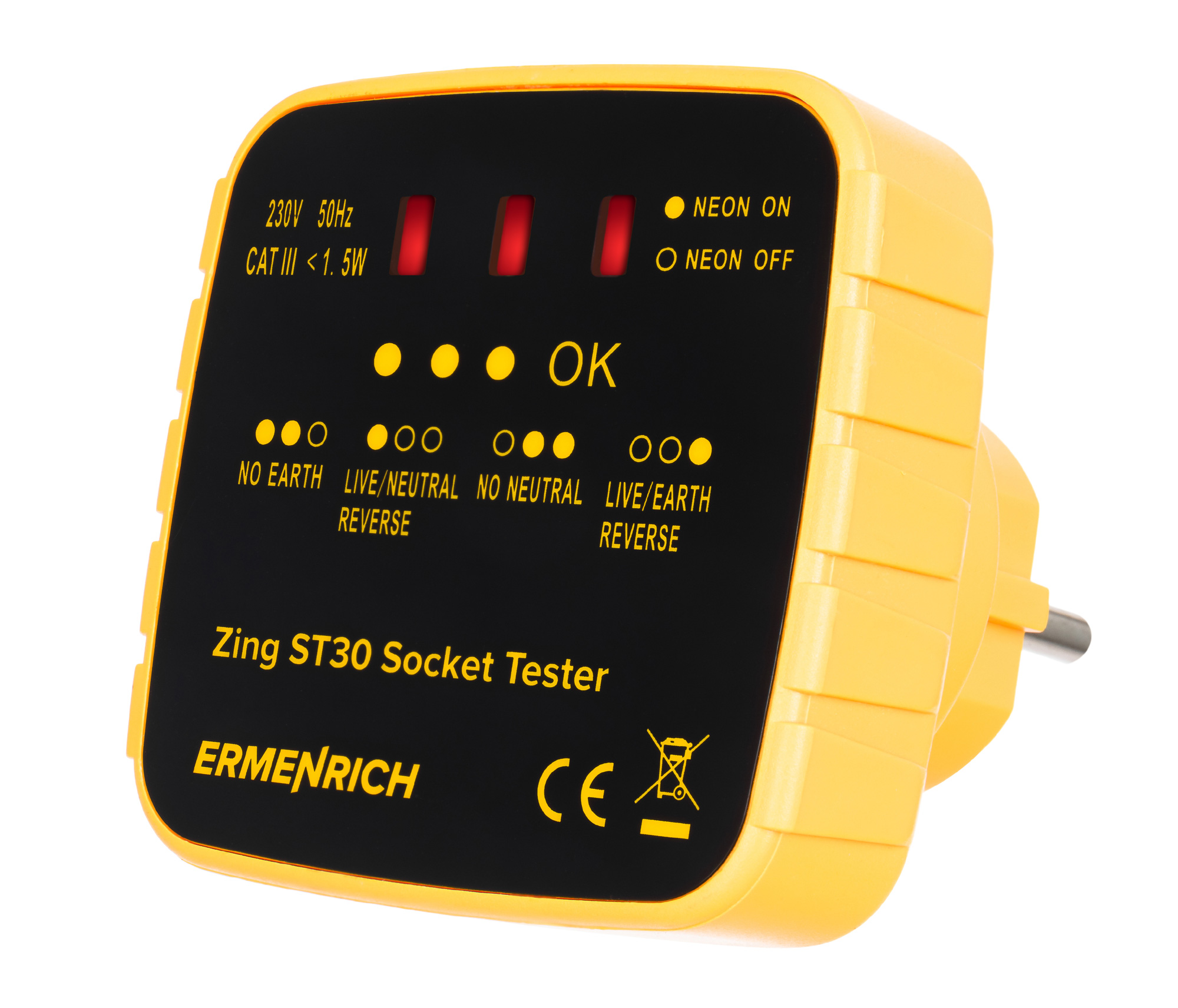 Тестер за захранващи контакти Ermenrich Zing ST30