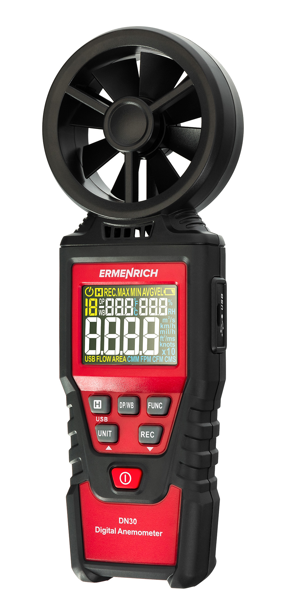 Цифров анемометър Ermenrich Seek DN30