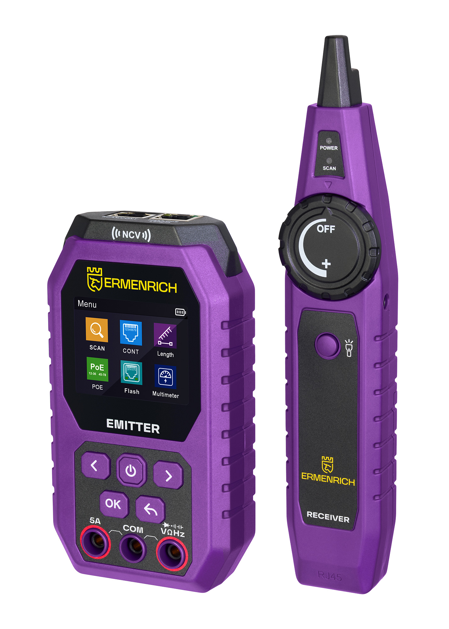 Тестер за кабели Ermenrich Ping SM75 с мултиметър